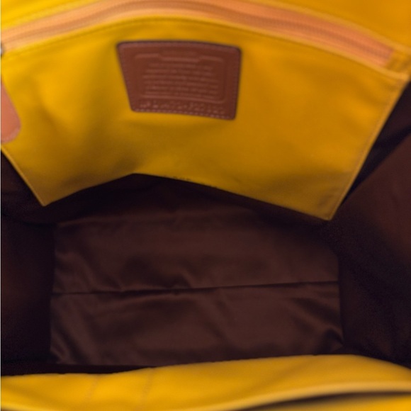 Coach Cognac Leather Charlie Tote Bag - Picture 13 of 16